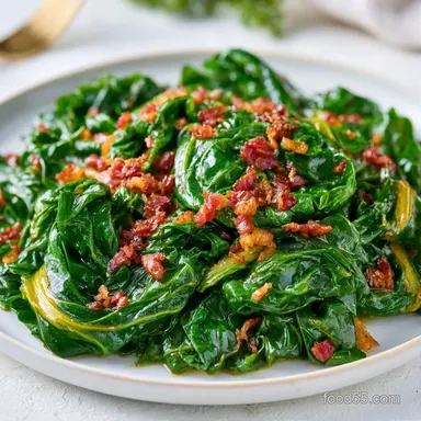 Braised Swiss Chard in 30 Minutes Recipe Card
