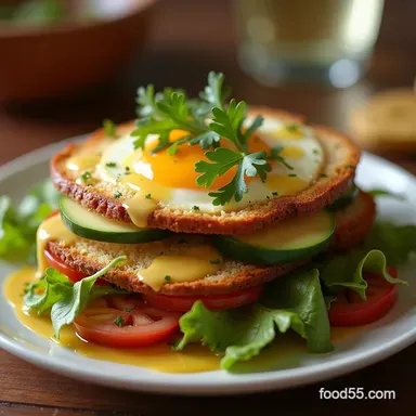 The Ultimate Breakfast BLT Salad with MapleDijon Dressing Recipe Card