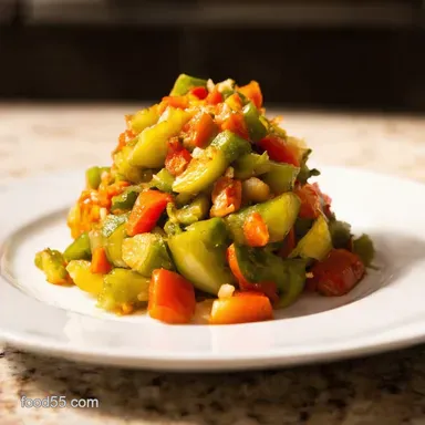 Homemade Giardiniera Pickled Vegetables Bright Bold Easy Recipe Card