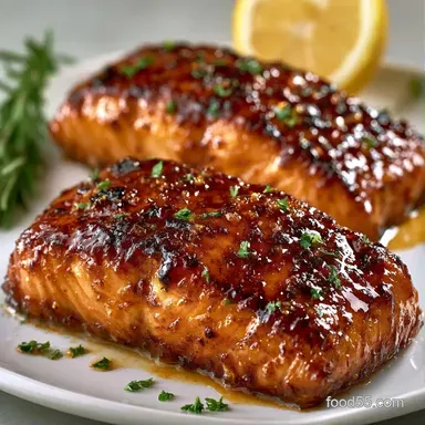 Brown Sugar Salmon for 4 Servings Recipe Card