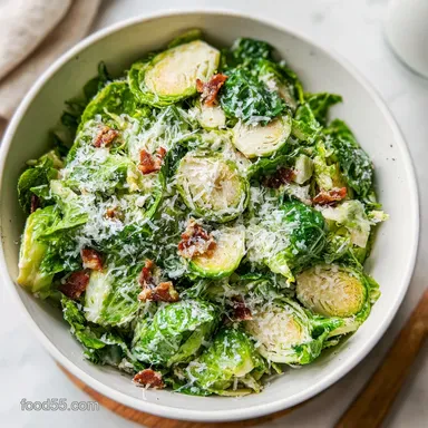 Brussels Sprouts Caesar Salad Recipe in 35 Min Recipe Card