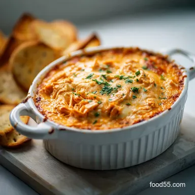 Buffalo Chicken Dip with Ranch: Oven-Only Creamy Recipe Card