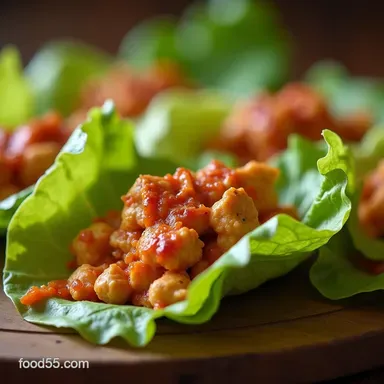 Easy Buffalo Chicken Lettuce Wraps Recipe 30 Minutes Recipe Card