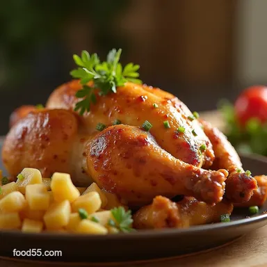 Juicy Buttermilk Marinated Air Fryer Whole Chicken Recipe Recipe Card