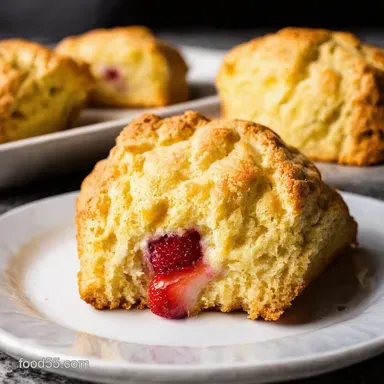 Buttery Strawberry Scones with Lemon Glaze My Weekend Favorite Recipe Card