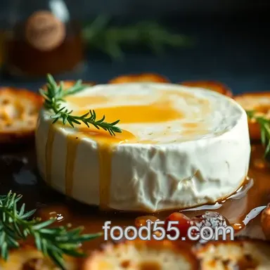 Easy Baked Camembert Cheese with Honey and Herbs for Appetizers