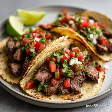 Carne Asada Tacos for 5 Servings: Grilled and Tender