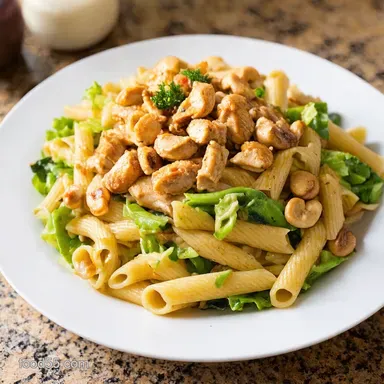 Cashew Chicken Pasta Salad Taste of Asia at Home Recipe Card