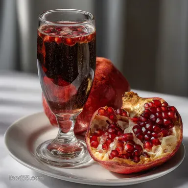 Must Try New Years Eve Cocktail with Champagne and Pomegranate Recipe Card
