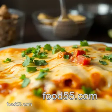 Cheesy Beef Enchiladas: A Tex-Mex Fiesta! Recipe Card