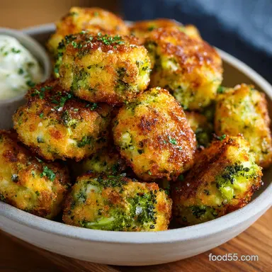 Cheesy Broccoli Tots: Crispy Baked Bites Under 30 Min Prep Recipe Card