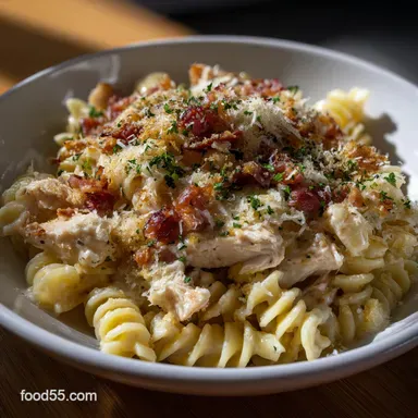 Chicken Bacon Ranch Pasta: Creamy Ready in 50 Minutes Recipe Card