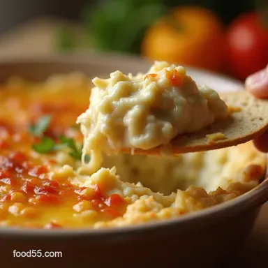 The Ultimate Hot and Cheesy Crab and Artichoke Dip Recipe Recipe Card