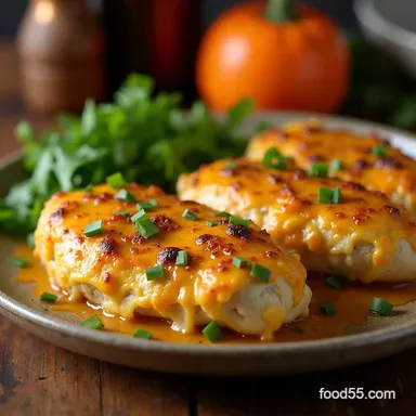Juicy Cheesy Jalapeño Popper Stuffed Chicken Breasts Recipe Card
