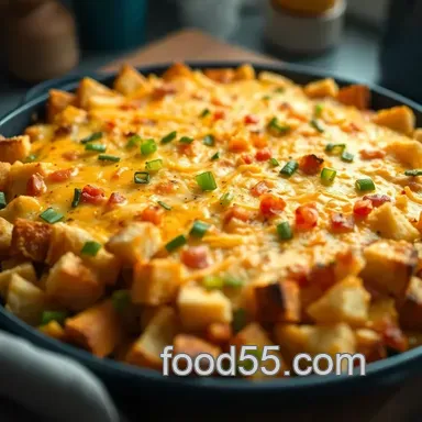 Cheesy Savory Egg Casserole Recipe: The Perfect Weekend Breakfast Recipe Card