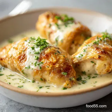 Chicken Pillows with Parmesan Sauce