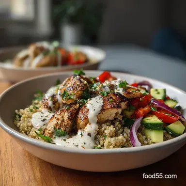 Chicken Quinoa Bowl for Meal Prep Recipe Card