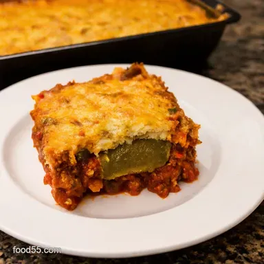 Chili Relleno Casserole The Lazy Cooks Fiesta Recipe Card
