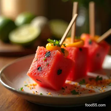 The Ultimate Watermelon On A Stick ChiliLime Sparkle Recipe Card