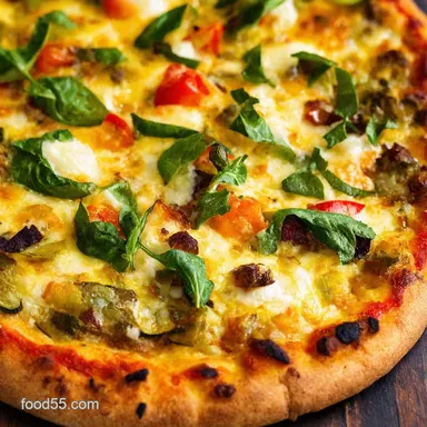 Cold Veggie Pizza Appetizer My Chilled Garden Party Pizza Easy Recipe Card