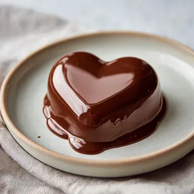 Chocolate Breakable Heart for 8 Servings Recipe Card
