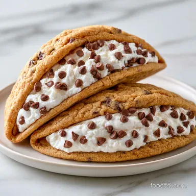 Chocolate Chip Cookie Tacos in 32 Min Recipe Card