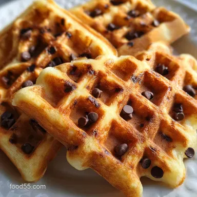 Chocolate Chip Waffles: Crispy in 20 Minutes Recipe Card