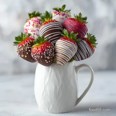 Chocolate Covered Strawberries for Mother's Day Bouquet