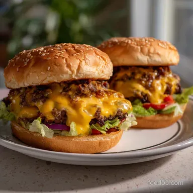 Chopped Cheeseburgers With Velvety Cheese Recipe Card