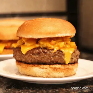 Easy Chopped Cheeseburgers Maid Rite My Juicy Weeknight Recipe Recipe Card