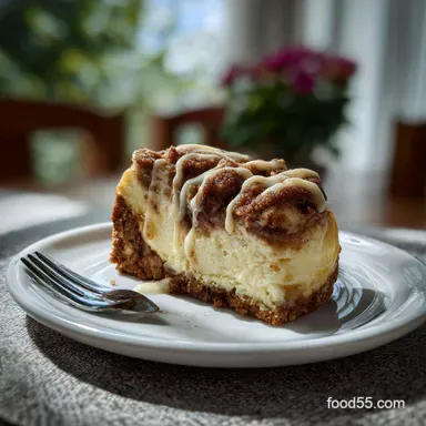 Cinnamon Roll Cheesecake: Velvety Texture, Perfect Swirls Recipe Card