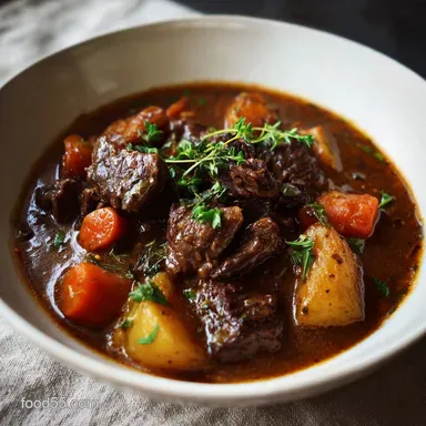 Beef Stew Recipe: Tender Beef, Silky Gravy Recipe Card