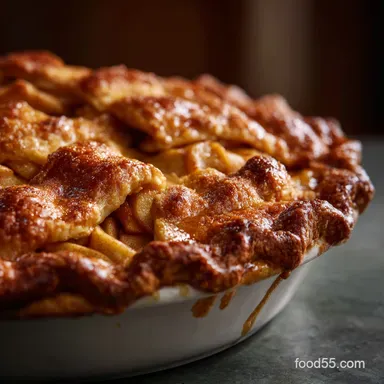 Apple Pie Recipe: Best Homemade Flaky Crust Set Filling Recipe Card