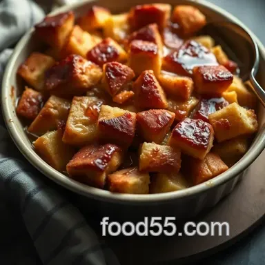 Boozy Brioche Bread Pudding: A Bourbon Caramel Dream! Recipe Card