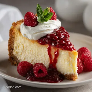 Classic Cheesecake with Sour Cream Topping