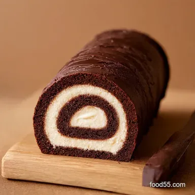 FailProof Chocolate Swiss Roll Classic Jelly Roll with Ganache