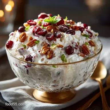 Cranberry Fluff Salad: Easy Thanksgiving Side Dish Recipe Recipe Card