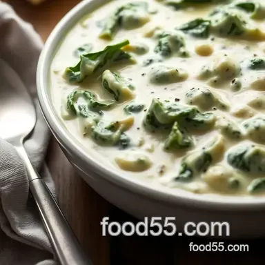 Classic Creamed Spinach Recipe: A Velvety Comfort Side Dish Recipe Card