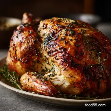 Herb Butter Turkey: Guaranteed Moist, Crispy Skin, No Basting Needed Recipe Card