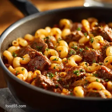 Old Fashioned Goulash: Easy One-Pot Macaroni and Beef Recipe Recipe Card