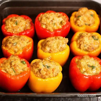 Classic OvenBaked Stuffed Bell Peppers My Familys Favorite Recipe Card