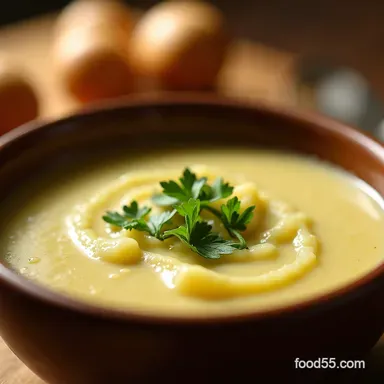 Potato Leek Soup Recipe Classic Creamy Leek Potato Potage Recipe Card