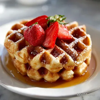 Classic Belgian Waffles Recipe with Yeast