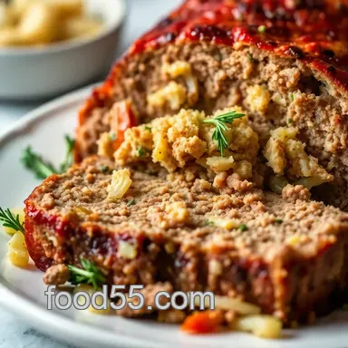 Delicious Stuffing Stuffed Meatloaf Recipe: A Family Comfort Classic Recipe Card