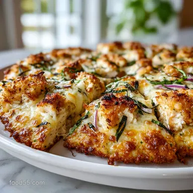 Best Cottage Cheese Chicken Crust Pizza: Crispy Baked Recipe Card