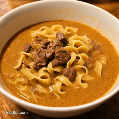 Beef Stroganoff Soup My Cozy Weeknight Winner Recipe Card