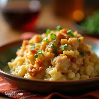 Cozy Crockpot Chicken and Stuffing My GoTo Weeknight Casserole Recipe Card