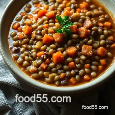 Cozy Lentil Stew: A Hearty Hug in a Bowl Recipe Card