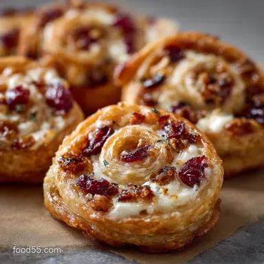 Cranberry Cream Cheese Crescent Bites: Easy Festive Pinwheels Recipe Card