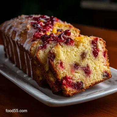 CranberryOrange Pound Cake: Moist & Zesty Loaf Recipe Card